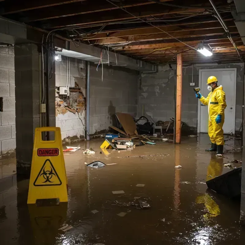 Flooded Basement Electrical Hazard in Mountain Ranch, CA Property